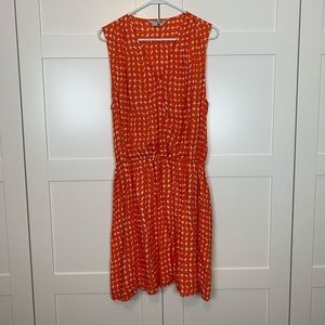 Boden orange dot dress size 14.